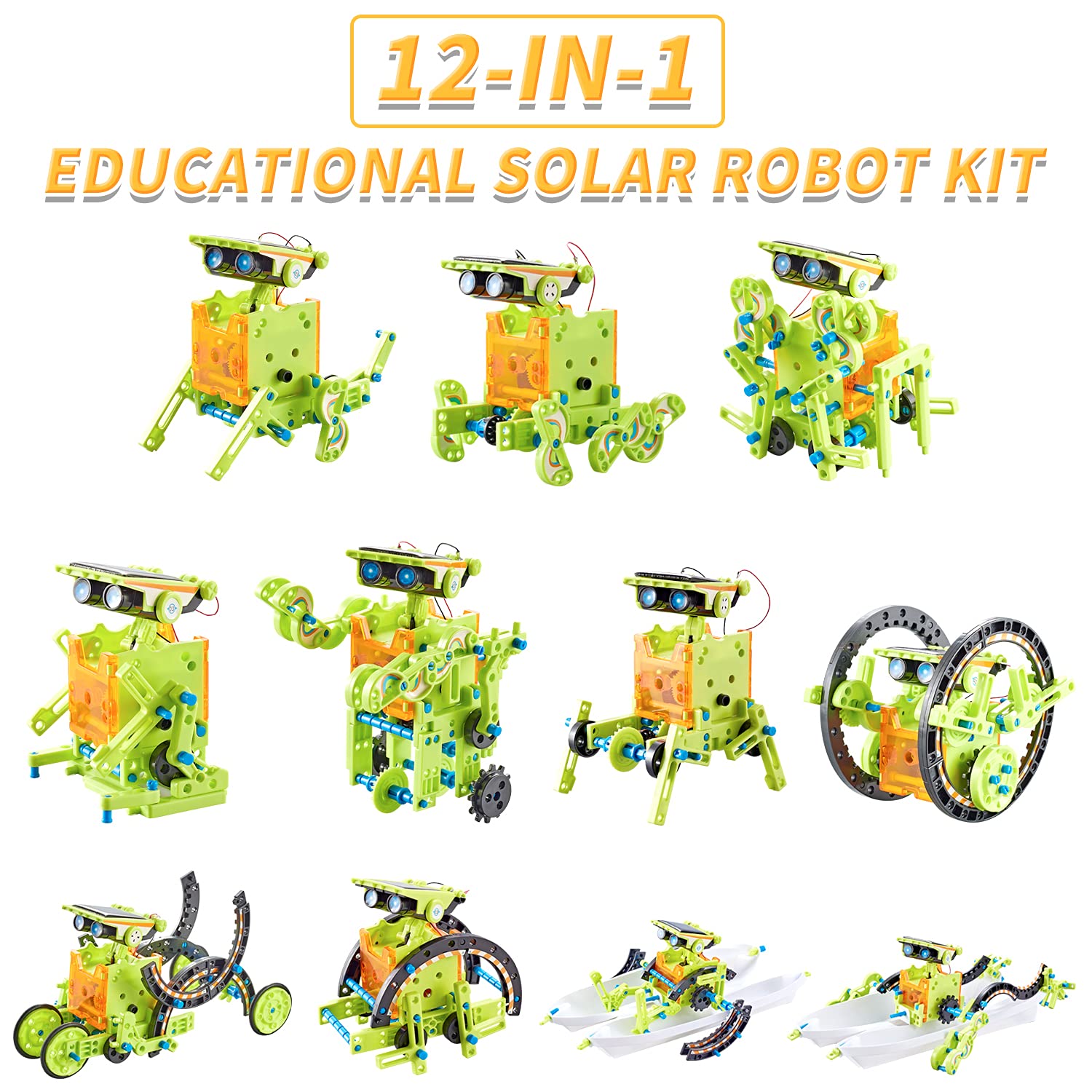 13-in-1 Solar Robot Kit Toys for 8 9 10 11 12 Year Old Boys, STEM Projects