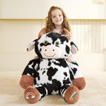 Big Size Fluffy Plushie Fat Cow Stuffed Toy