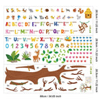 3 Sheets Animal Alphabet And Numbers Tree Wall Decals Abc Letters And S Numbers Peel And Stick Wall Stickers For Kids Bedroom Living Room Classroom Decorations