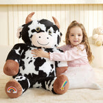 Big Size Fluffy Plushie Fat Cow Stuffed Toy