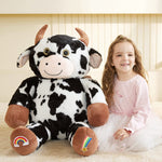 Big Size Fluffy Plushie Fat Cow Stuffed Toy