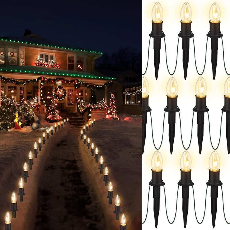 Multicolor Walkway String Lights With Stakes