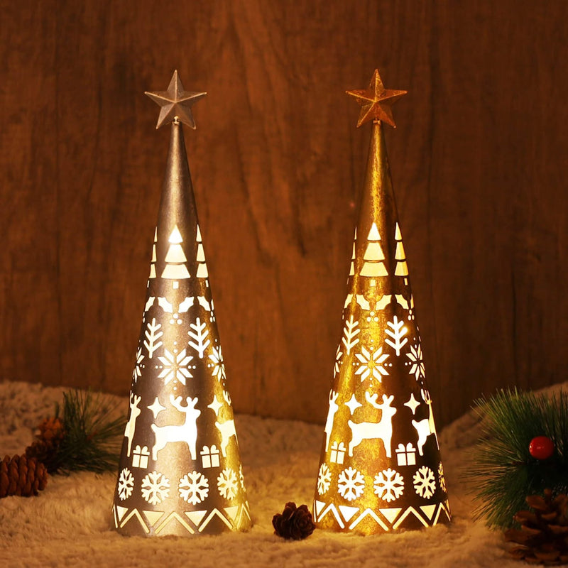 Lighted Christmas Table Decorations With Star