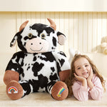 Big Size Fluffy Plushie Fat Cow Stuffed Toy