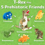 T Rex Dinosaur With Tummy Carrier Zipper Stuffed Toy