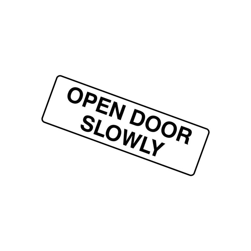 Standard Open Door Slowly Door Wall Sign White Small